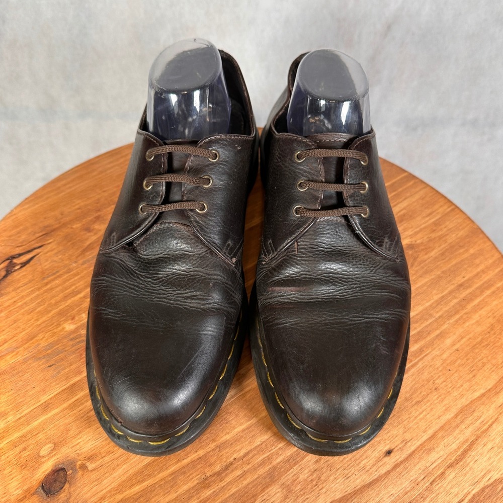 Dr. Martens 1461 Oxford Mens Size 10 Brown Good Leather 3-Eye Derby Shoes - Picture 3 of 14